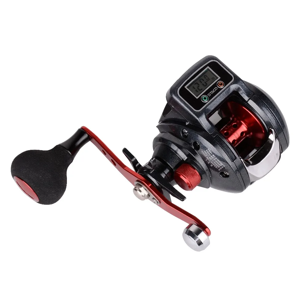 Baitcasting Fishing Reel With Line Counter 16+1 Bearings Baitcaster Reel  with Digital Display Fishing