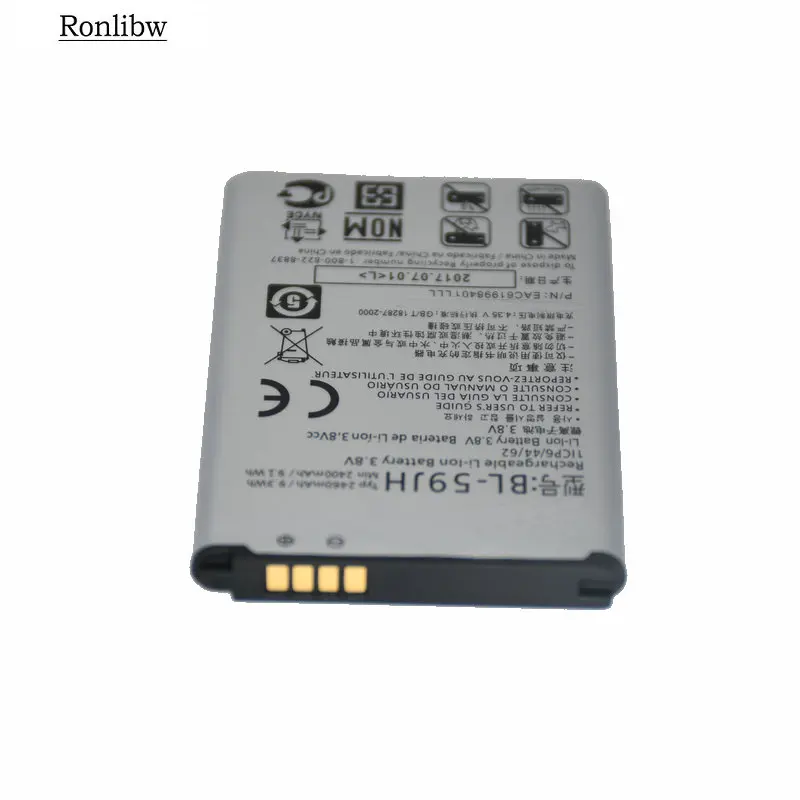 Ronlibw 2460 мА/ч 3 8 V BL 59JH запасная батарея для LG Optimus L7 II двойной P715 F5 F3 VS870 Lucid2 P703 P659 F6 D500