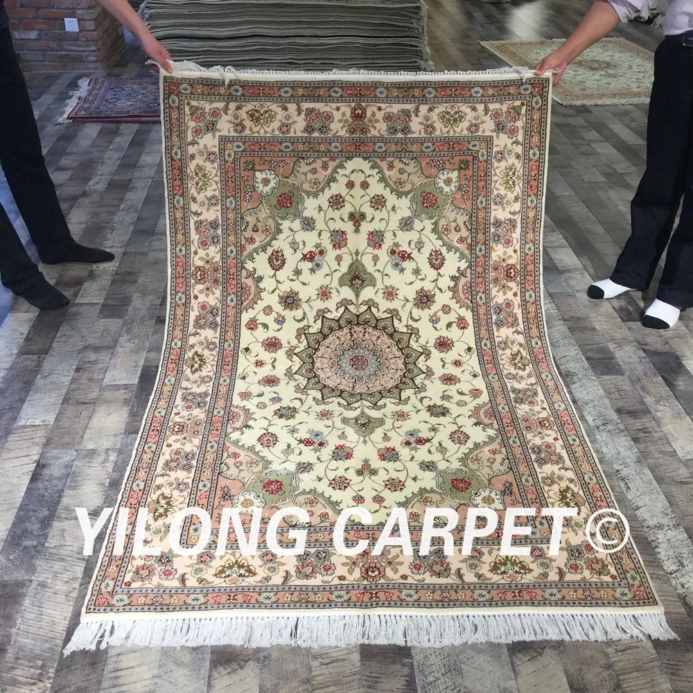 Yilong 4 'x 6' турецкий стиль ручной вязки Красочные цветы изысканный прочный