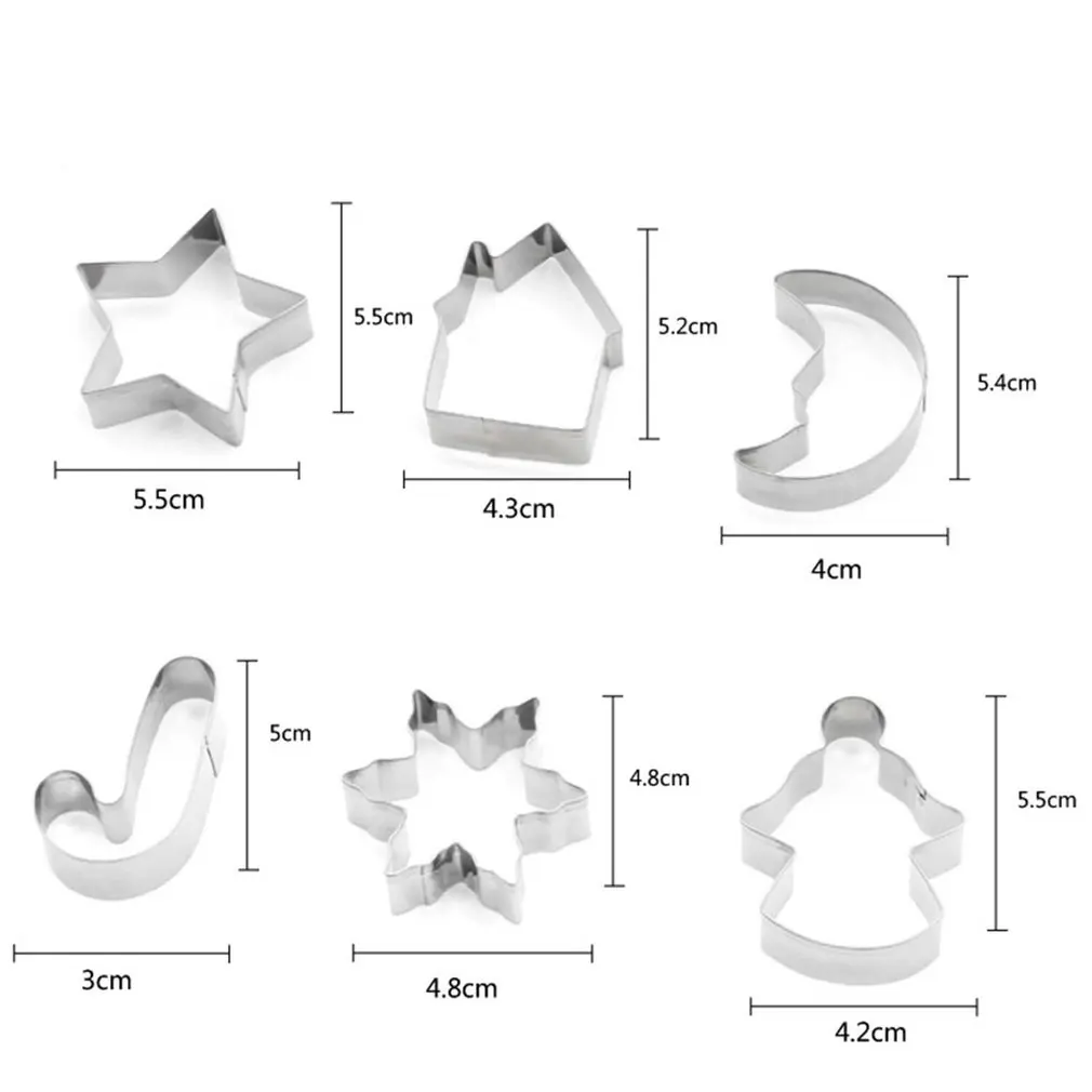 10 шт./компл. DIY из нержавеющей стали в форме Луны печенье для разрезания помадки торта печенья формы рождественские инструменты для украшения торта