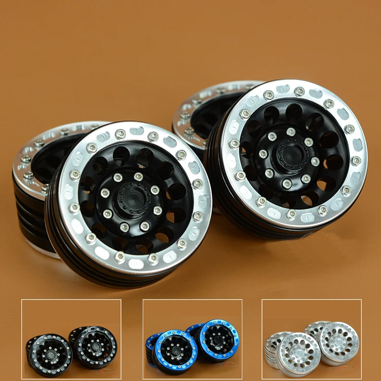 

4PCS Climbing Car 1.9 inch Wheel Rim CNC Metal Lock Tire Wheel Hub for AXIAL/SCX10/trx4/D90/t4 RC Cars Upgrade Parts