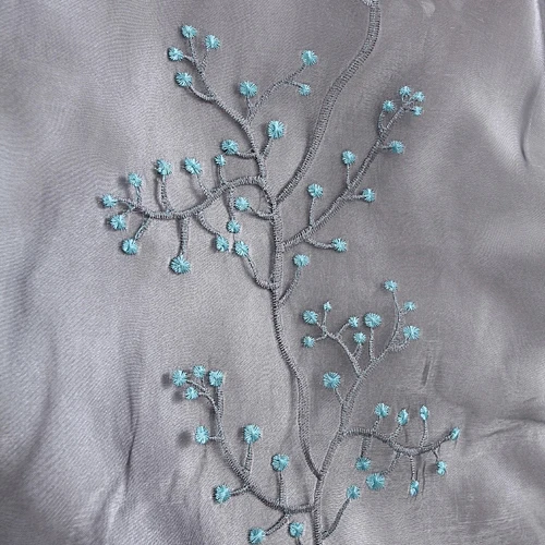 2017 New Silver Embroidered Yarn Curtain Sheer Fabric 2017 New Silver Embroidered Yarn Curtain Sheer Fabric Window Screening Elegant The Balcony