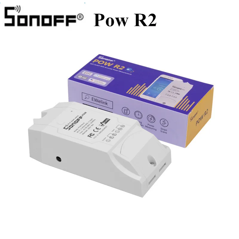 

2018 Sonoff Pow R2 Smart Wifi Switch Controller With Real Time Power Consumption Measurement 16A/3500w Via Android & iOS