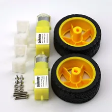 4 DC Motor 4 Robot Wheels UniHobby 3 6V Biaxial TT Motor with Plastic Tire