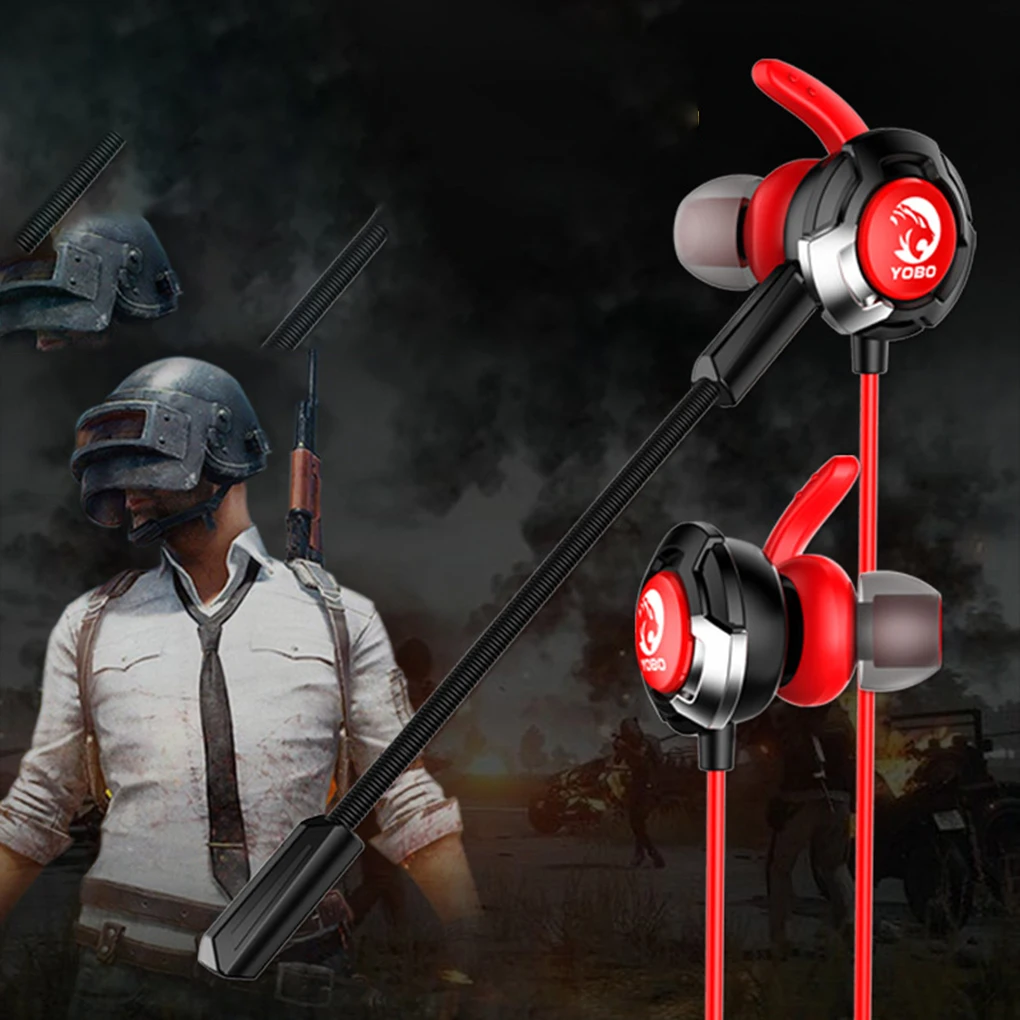 

In-Ear Gaming Earbuds Wired PC Headphone Gamer Bass Stereo Sports Mobile Games Earphones with MIC