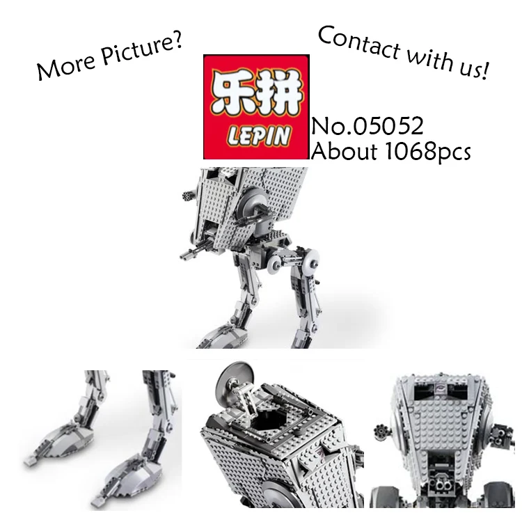 

LEPIN 05052 1068Pcs Star Wars The Force Awakens AT-ST Walke Model Building Kits Figures Blocks Bricks Compatible Toys 75153