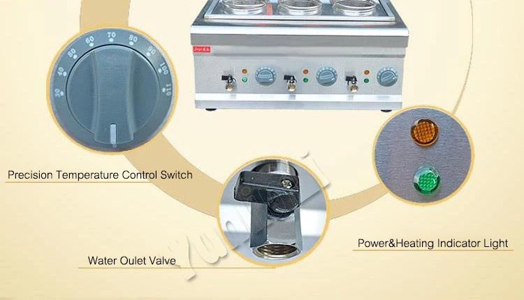 Электрическая лапшеварка Коммерческая из нержавеющей стали лапша кухонная машина настольная паста плита машина для приготовления пасты FY-6M