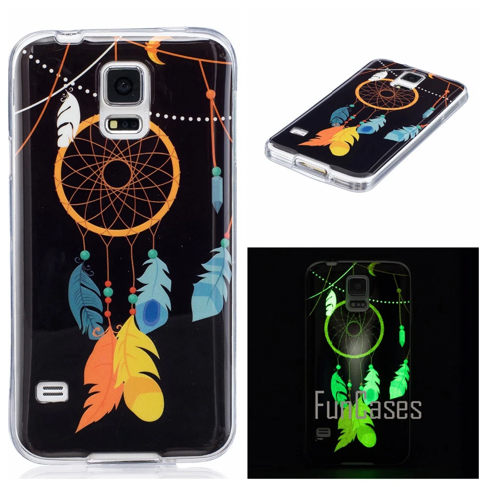 Силикона светящийся чехол для coque samsung Galaxy S5 SV i9600 i9605 покрытие | Мобильные телефоны