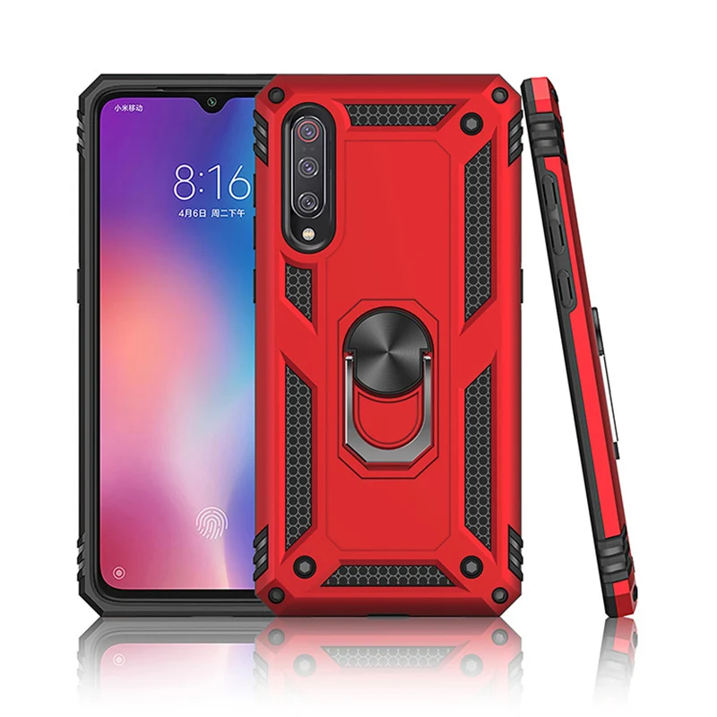 

Luxury Soft Shockproof Protective Case for Xiaomi Mi9 Silicone Case for Xiaomi Mi9se Metal Ring Case Redmi Note7 Note7pro hmi7
