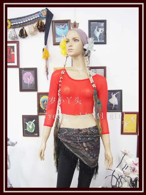 

Transparent thin belly dance Top CP28