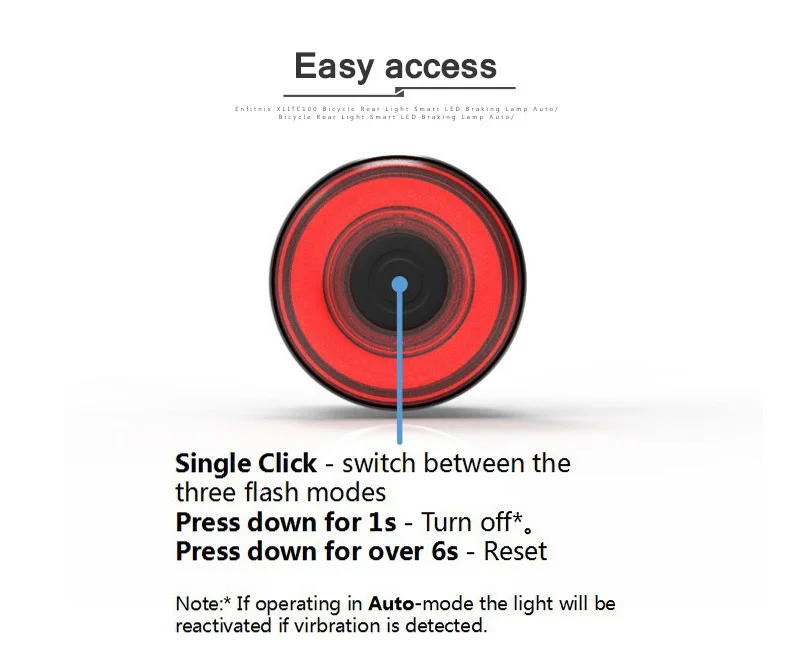 Excellent XLITE100 Flashlight for Bicycle Auto Start/Stop Brake Sensing IPx6 Waterproof USB Charging LED Tail Taillight For Bike Light 16