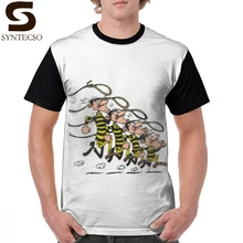 Lucky Luke T Shirt The Daltons T-Shirt Oversized Men Graphic Tee Shirt Fashion Awesome Short Sleeves Printed 100 Polyester Tshirt lucky luke vol 36 the daltons redeem themselves