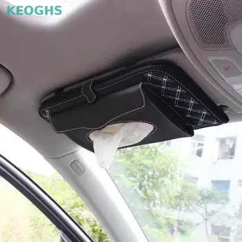 

2020 Car Sun Visor Tissue Bag Multi Function Double-deck Auto Extra Car Vehicle Pocket Cd Holder Visor with Tissue Holder
