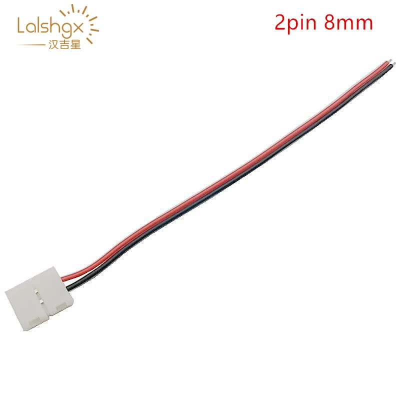

10pcs/20pcs/50pcs 2pin 8mm 10mm led connector cable No need Welding For 5050 3528 Single Color LED Strip Light Tape Ribbon