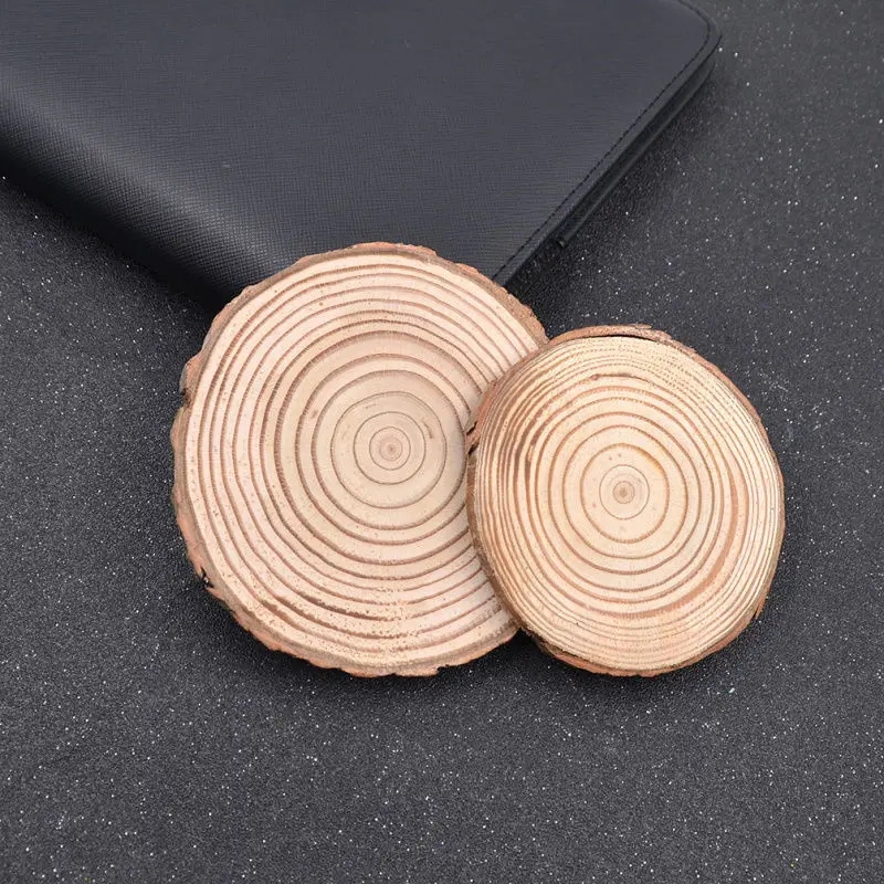 Natural Wooden Slice Cup Mat Coaster Tea Coffee Mug Drinks Round Holder Random