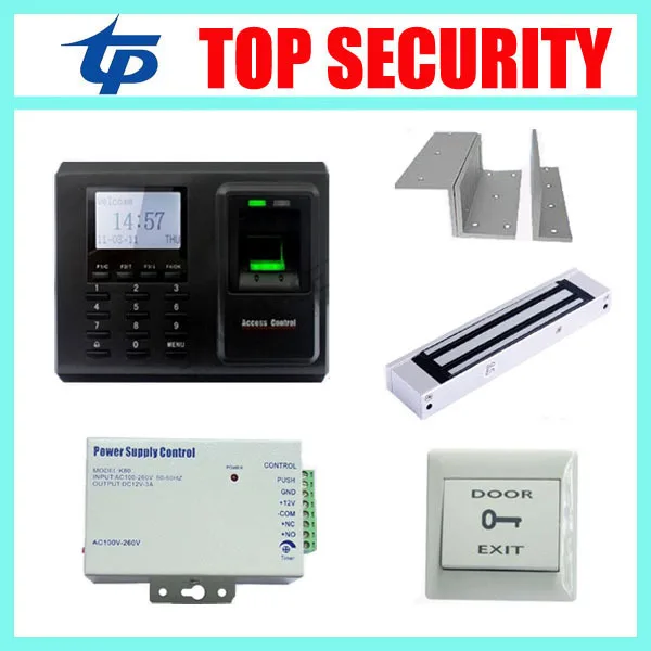 

Fingerprint access control system contains fingerprint access control F2, power supply, magnetic lock,exit button,bracket
