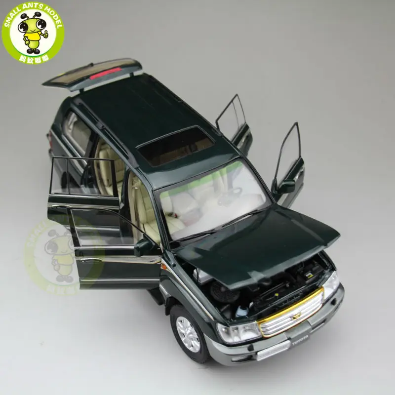 1/18 Land Cruiser LC100 литая под давлением модель автомобиля SUV Игрушки для мальчиков девочек Подарки Зеленый