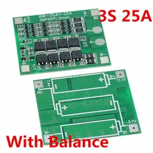 3S 25A 12V Lithium Battery Protection Board electric tools sprayer balanced circuit For Ternary/Cobalt acid/Lithium manganes