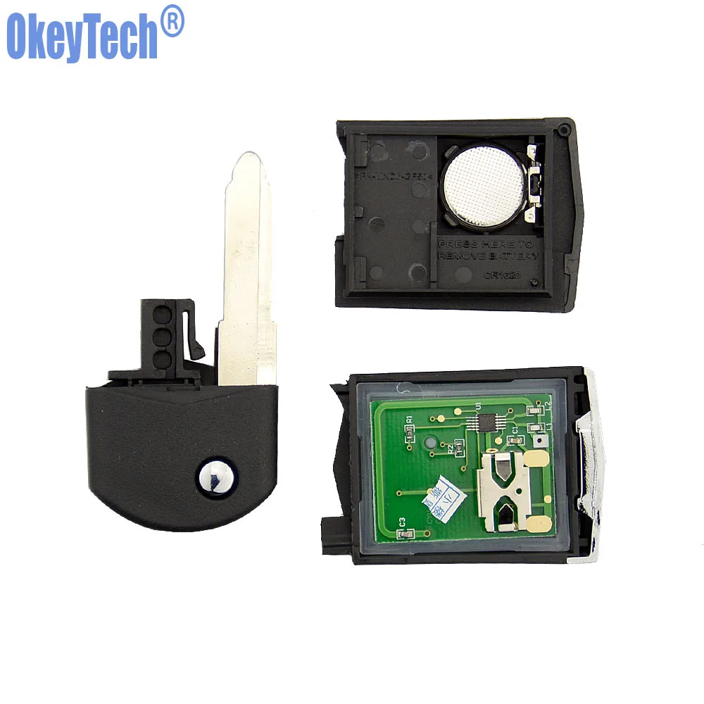 OkeyTech 2 кнопки 315 МГц 433 4D63 80 бит чип Складная флип проекция для Mazda 3 6 M3 M6 без