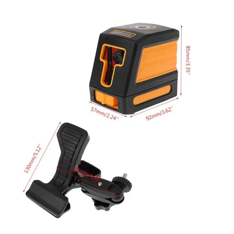 2 Lines Laser Level Self-leveling Red Cross Laser Lines IP54 with Bracket Clip 2 Lines Laser Level Self-leveling Red Cross Laser Lines IP54 with Bracket Clip