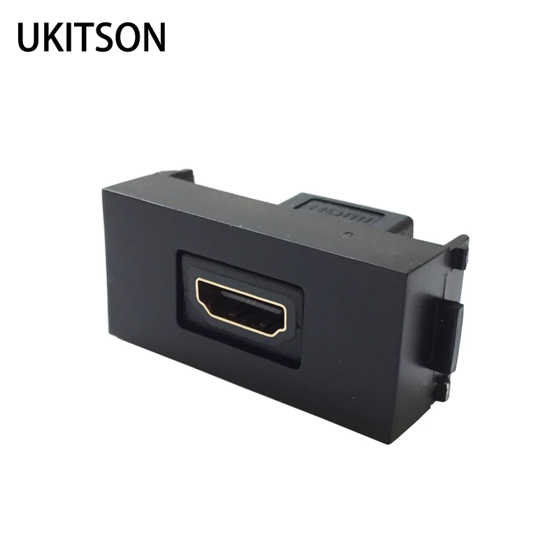 

Black Color HDMI Insert Socket HDMI2.0 Female To Female Extender Module Suit For 4K 3D