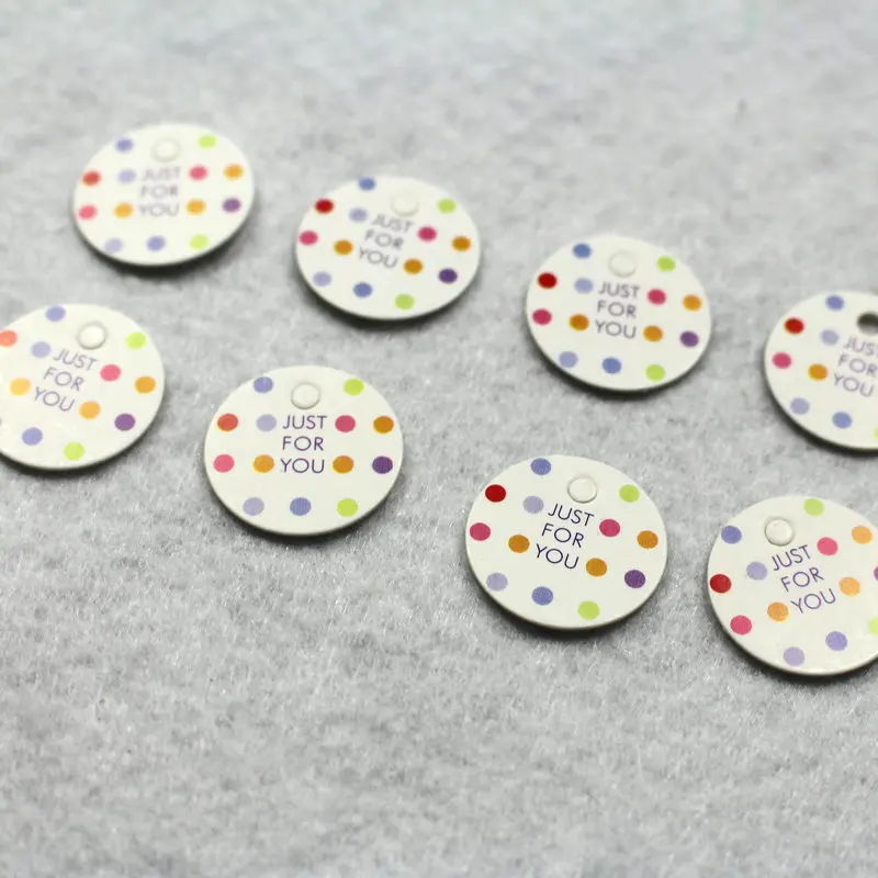 300 шт 20 мм круглые маленькие красочные точки "только для вас" напечатанные ярлыки прозрачная бирка этикетка