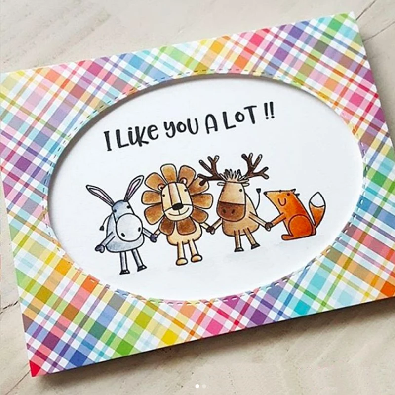 

I Like You A LoT! Animals Clear Stamps for DIY Scrapbooking Card Making Crafts Fun Decoration Transparent Stempels Silicone Seal