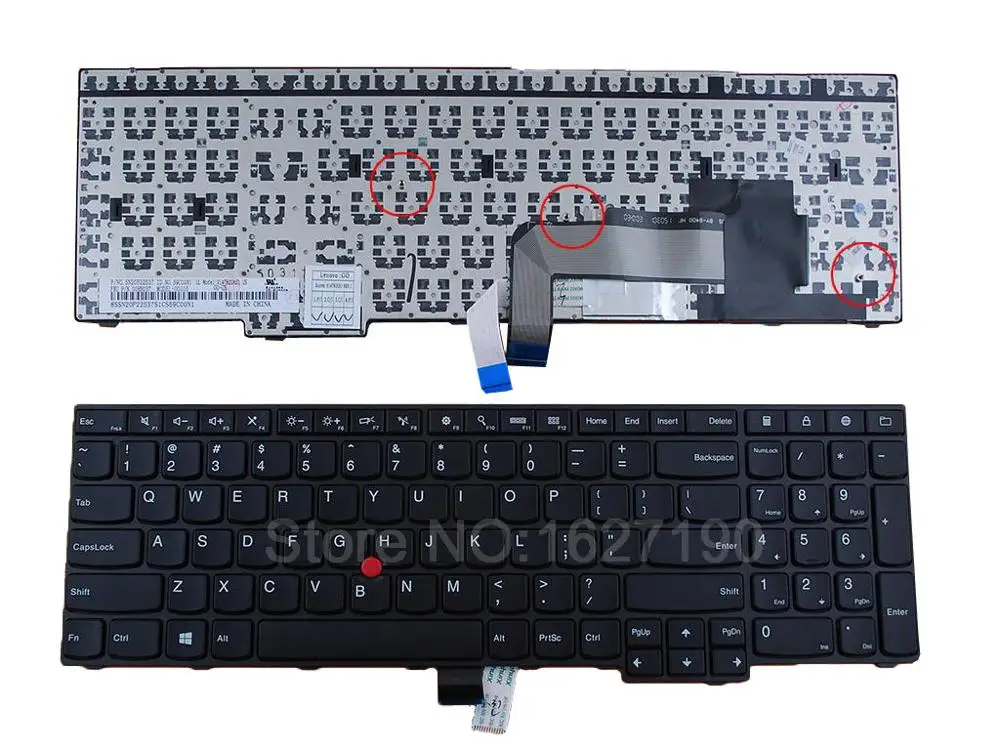 

New US Laptop Keyboard for Thinkpad E555 E550 BLACK FRAME BLACK(With Point stick,Win8 )) PN: V147820AS1 Replacement keyboards