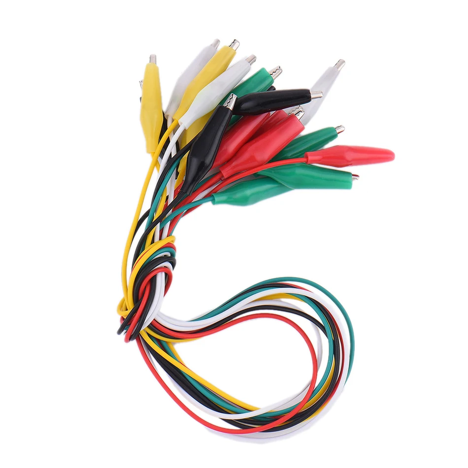 10pcs/lot Alligator Clips Leads Double ended Crocodile Roach Clip Test Jumper Wire Electronics Leads|wire feeder|wire coverlead bullion |