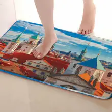 Городской стиль коврик для ванной комнаты, смешной Противоскользящий коврик для ванной, занавески для душа s аксессуары, соответствующие вашей душевой занавеске