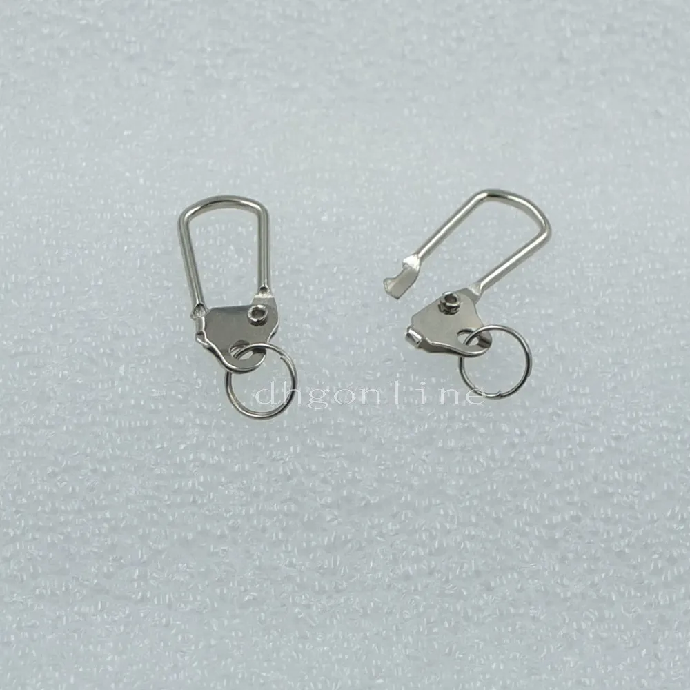 

25 Sets Zip Key Closed Ring For Plate Spring Snap Hook Clip Clasp Keyring Charm Bead Craft