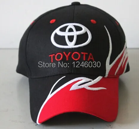 Black TOYOTA f1 baseball cap hats car 