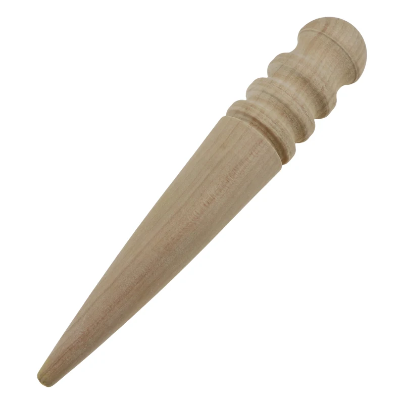 DIY Natural Solid Leathercraft Tool Edges Slicker Round Wood Multi-Size Leather Edge Slicking Burnishing Supplies Leather