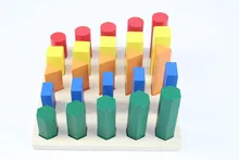 Juguete del bebé Juguete De Madera Montessori Geometría Cilindro de Formación Preescolar Educación de La Primera Infancia Juguetes Para Niños Brinquedos juguetes