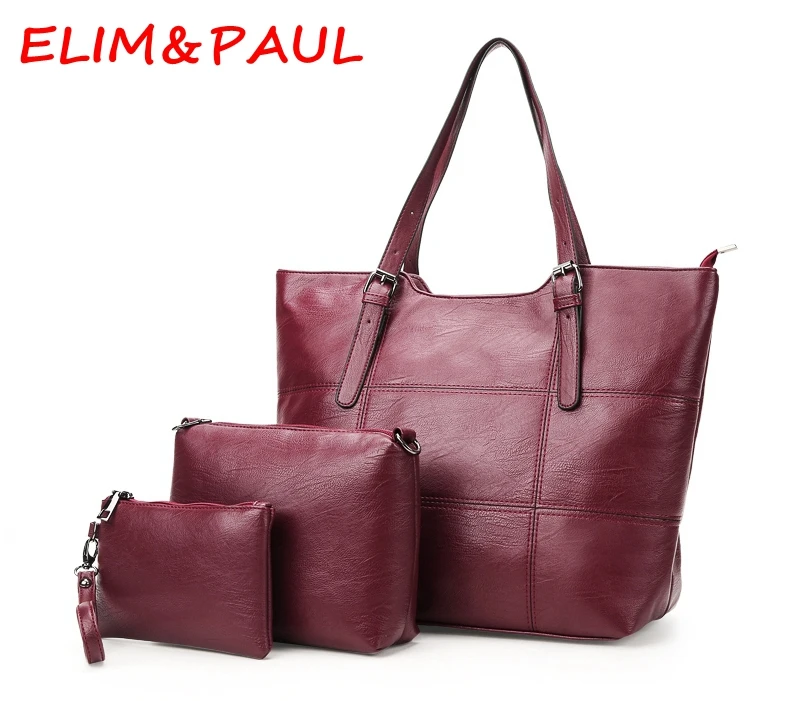 ELIM&PAUL Brand Luxury Handbags Women Bags Designer Patchwork High