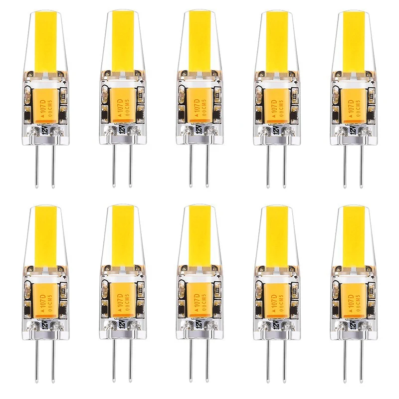 10 шт. G4 Светодиодный светильник 12 В COB AC DC 2 Вт светодиодный G4 лампа Luz Bombillas 1505 COB 3000K 4000K Замена 30 Вт галогенная люстра