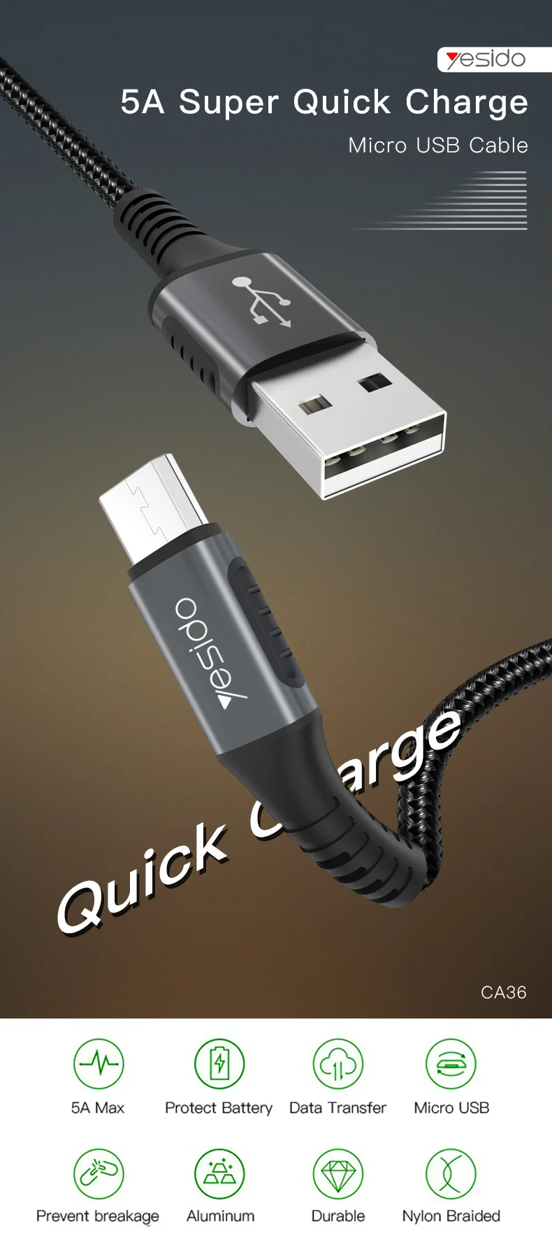 5A Fast Charge Micro USB Data Cable  (1)
