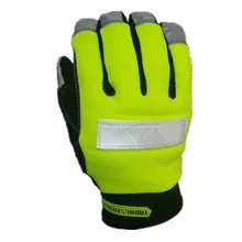 Высокая видимость водонепроницаемый и ветрозащитный тепло долговечность защитные перчатки(зеленый средний