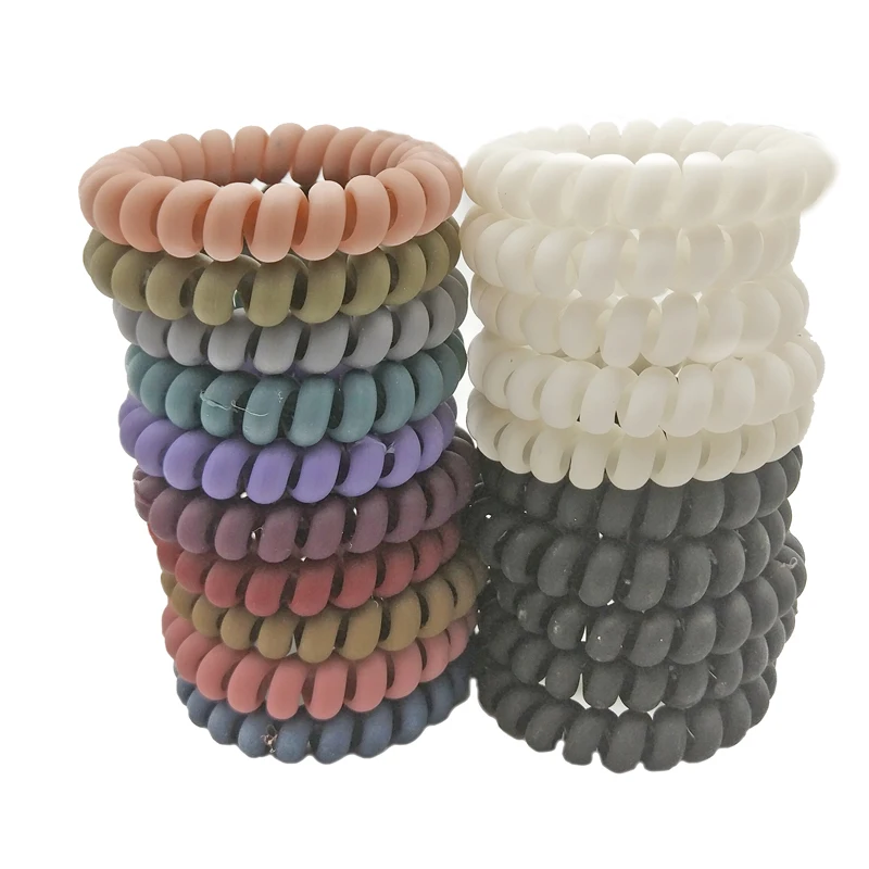 الكثير 5 قطع حجم 5.5 سنتيمتر الصمغ للاكسسوارات الشعر حلقة حبل العصابات الشعر مرونة Hairband للنساء أسلاك الهاتف scrunchy