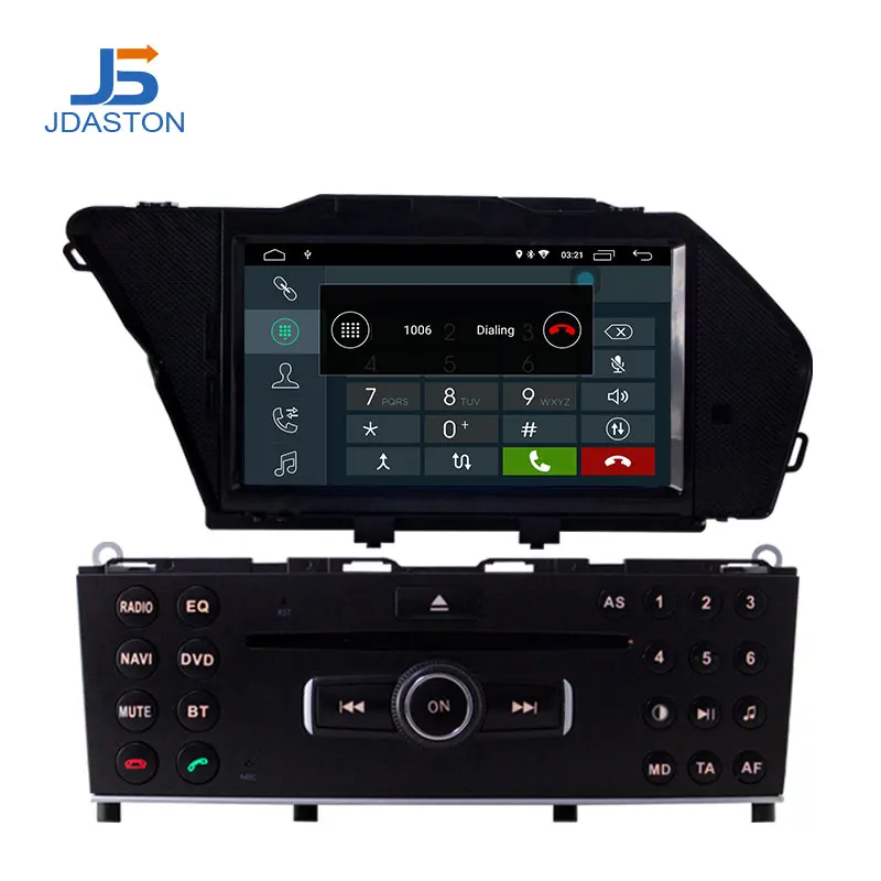Cheap JDASTON Android 9.0 Car DVD Player For Mercedes Benz Mercedes Benz GLK 2008 2009 2010 GPS 1Din Car Radio Audio Multimedia Stereo 2
