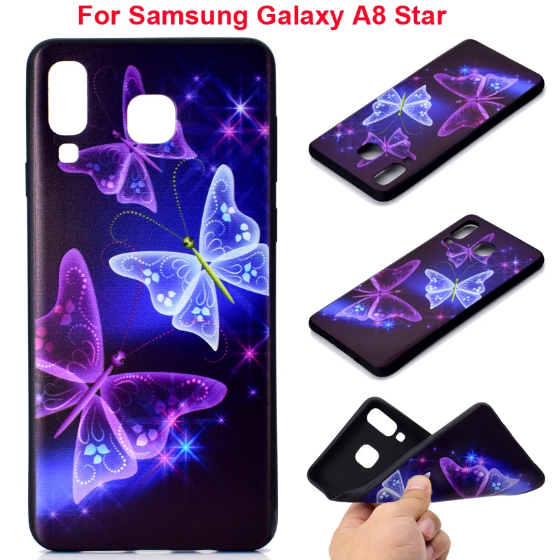 

Fashion Nice Painting Color Cover for Samsung Galaxy A8Star Shell Sleeve Case Protector SamsungA8 Star Phone Skin Capa Fundas