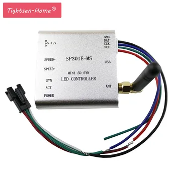 

SP301E-MS Programmable RF Synchronous controller APA102,SK6812,WS2812B,WS2811,SK9822 LED 2048 Pixels Program Controller DC5~12V