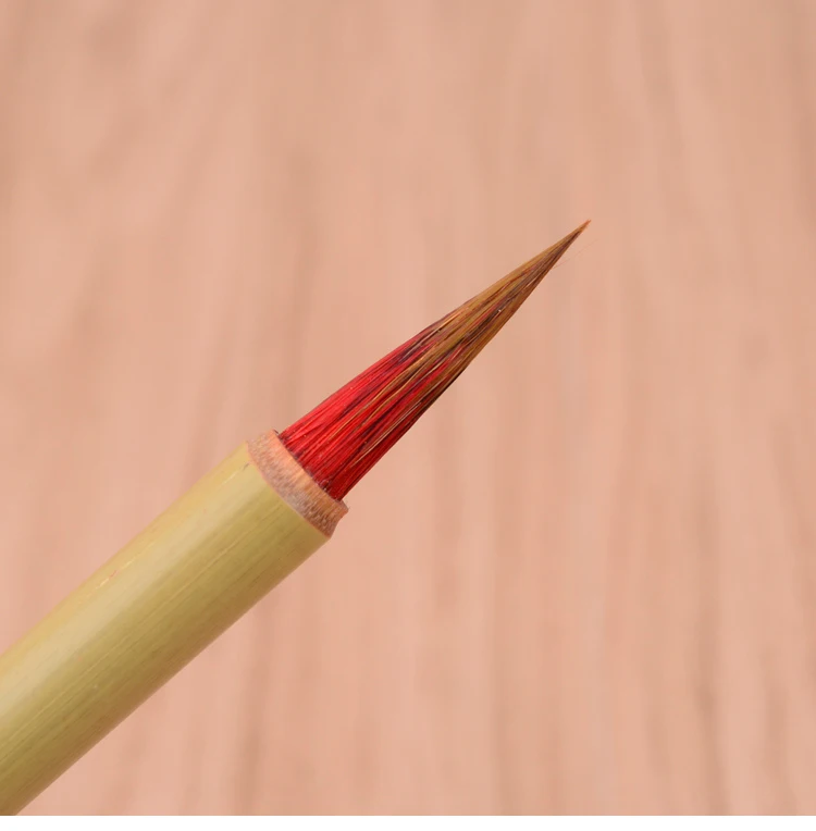Ласка волос Китайская ручка-кисть для каллиграфии кисть для китайской живописи след красный крюк линия небольшая обычная для письма кисть