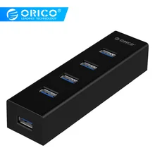 ORICO H4013-U3 usb-хаб Портативный USB 3,0 концентратор 4 порта для ноутбука/ультрабука-черный