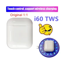 I60 TWS беспроводной Bluetooth сенсорное управление спортивные наушники гарнитура для iphone X/XR Android PK i10 i12 i13 i15 i20 i30 i50
