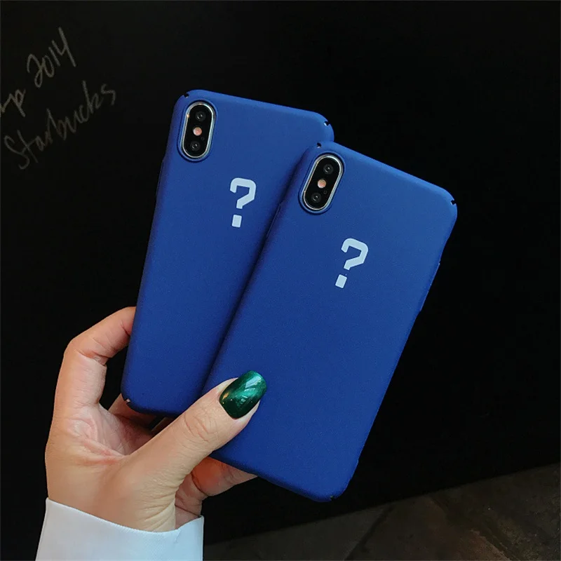 

Simple Style Phone Cases for iPhone X XR XS Max Top Quality Question Mark Pattern Phone Back Cover for iPhone 6 6s 7 8 Plus