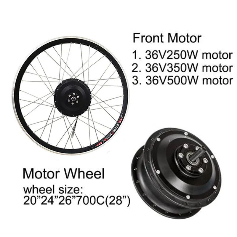 36 в 250 Вт 350 Вт 500 Вт Электрический велосипед мотор колеса бесщеточный мотор-ступица 2" 24" 2" 700C комплект для переоборудования электрического велосипеда ebike мотор