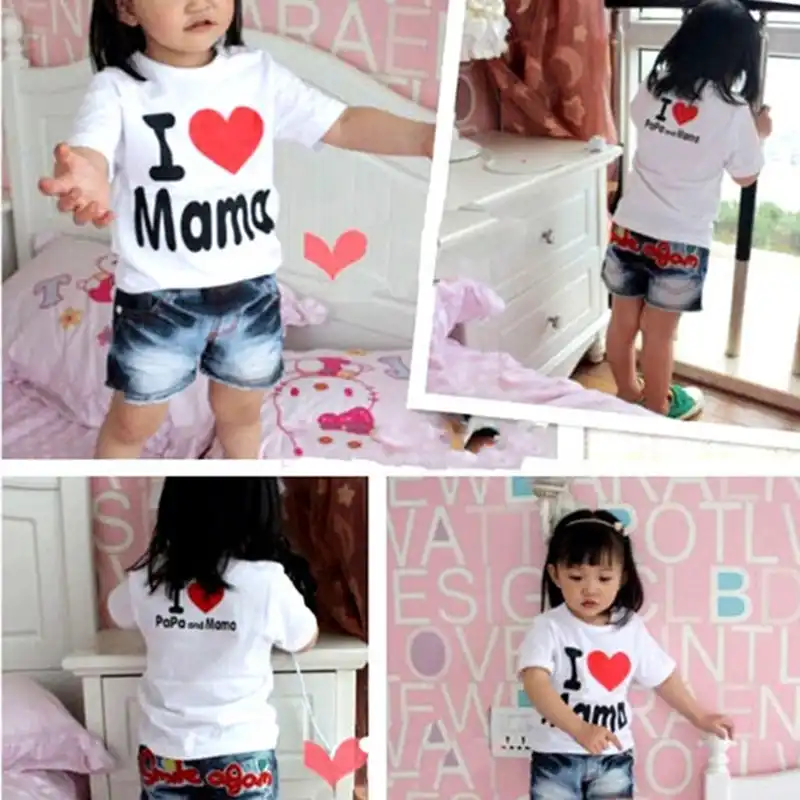 i love mama t shirt baby