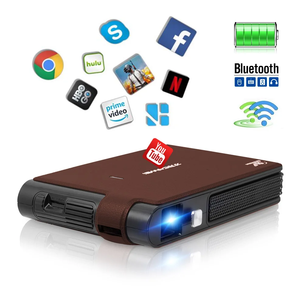 

Mini Pocket DLP Projector Home Cinema Android WiFi Bluetooth For Business Office PPT Word Excel 3D Movies Beamer for Smartphone