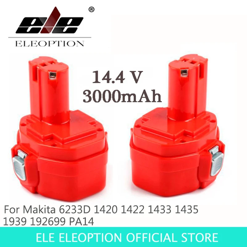 2PCS Lot 14 4V Ni MH 3000mAh Replacement Power Tool Battery for Makita 14 4V Battery
